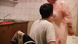 Granny Gets Fucked In Kitchen
