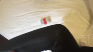 Chinese girls make love through leather pants