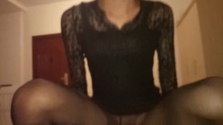 Chinese Crossdresser ride a fat guy