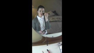 Crossdresser schoolgirl fucked hard