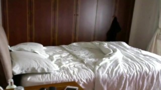 Chinese couple having sexy at home