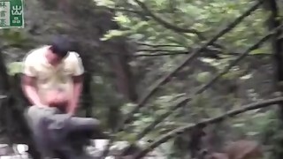 Watching Chinese Couple Fuck in The Woods.