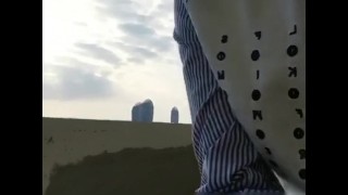 Chinese couple roof top fucking