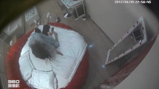 Young Chinese couple having passionate sex