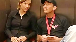 German couple stuck in lift