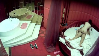 Chinese mature couple in hotel