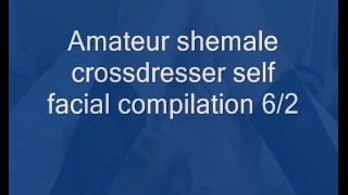 Amateur shemale crossdresser self facial comp 6/2.wmv