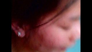 Chinese passionate blowjob with huge cum