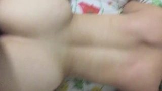 Singapore Chinese big ass sg gf getting fucked doggy by indian bf
