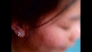 Chinese passionate blowjob with big cum