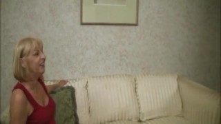 Two Blonde Grannies Suck A Big Cock