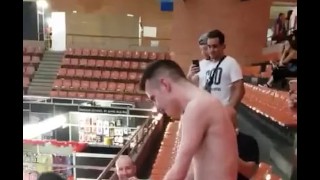 Chinese babe gets stroke in public