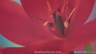 Girlfriends mom rides his cock secretly