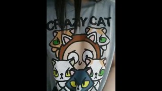 Chinese teen flashing!