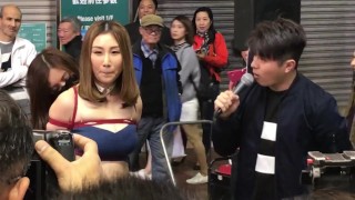 Chinese Celebrity in Public bondage Shibari