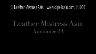Leather Mistress Asia Femdom Clips4Sale Store Launch Announcement
