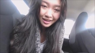 Miss Reina plays in her car