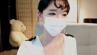 Cute Korean Cam Girl Fingers Her Self Til She Cums