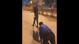 Chinese Jeans and Boots Femdom