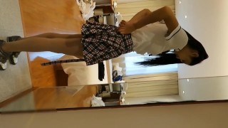 Chinese样子清纯的学院嫩模酒店制服大尺度私拍