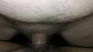 Cumming on a Chinese Whore’s Hairy Pussy Reverse POV