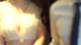 Chinese Model Posing in Green Dress in Hotel