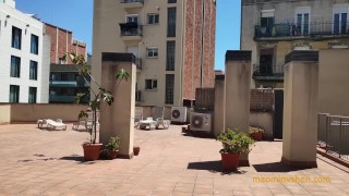 Hot Chinese girl giving head at the rooftop with oral creampie (Teaser)