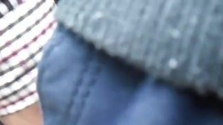 jerking off old chinese man in public and no one notice..