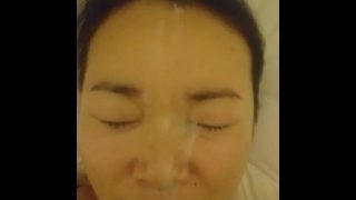 Red nightdress facial
