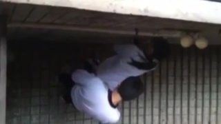 Chinese couple like to fuck in public