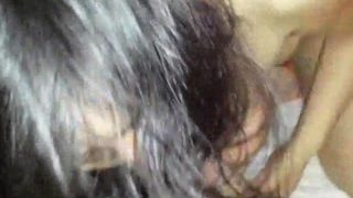 Drunk Horny chinese girl Beatriz Jade loves licking dirty balls and ass