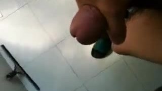 Lonely daddy big cock head shooting